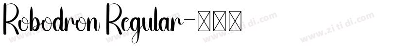 Robodron Regular字体转换